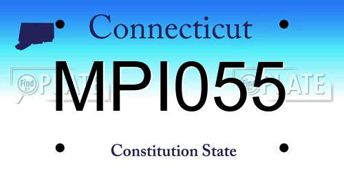 MPI055 Connecticut License Plate