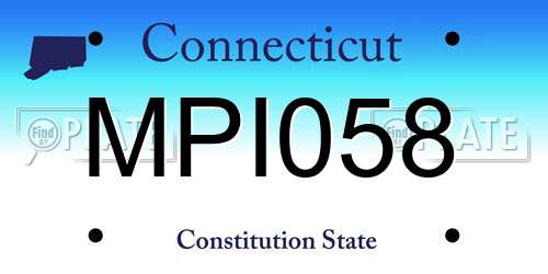 MPI058 Connecticut License Plate
