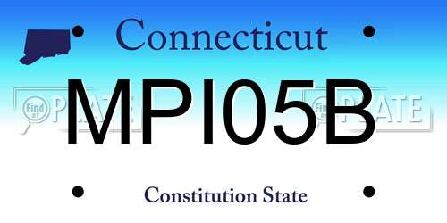 MPI05B Connecticut License Plate