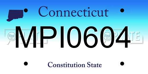 MPI0604 Connecticut License Plate