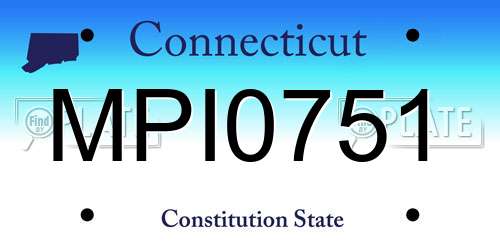 MPI0751 Connecticut License Plate