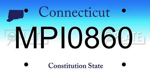 MPI0860 Connecticut License Plate