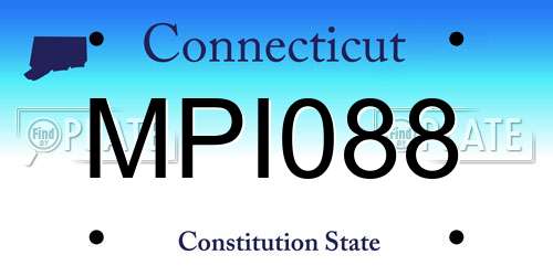 MPI088 Connecticut License Plate