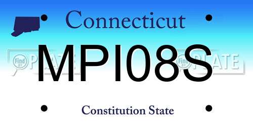 MPI08S Connecticut License Plate