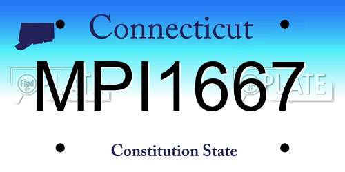 MPI1667 Connecticut License Plate
