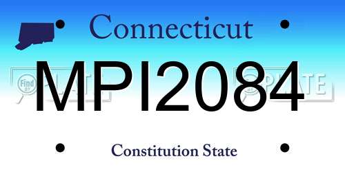 MPI2084 Connecticut License Plate