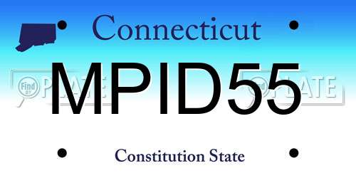 MPID55 Connecticut License Plate