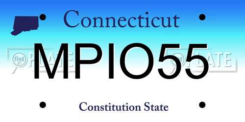 MPIO55 Connecticut License Plate