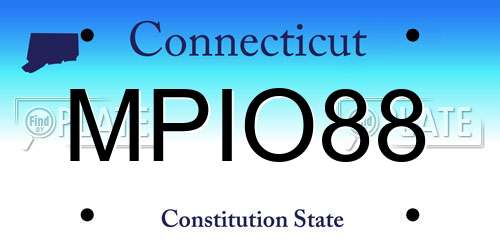 MPIO88 Connecticut License Plate