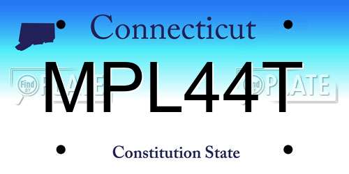 MPL44T Connecticut License Plate