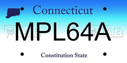 MPL64A Connecticut License Plate