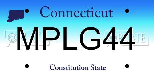 MPLG44 Connecticut License Plate