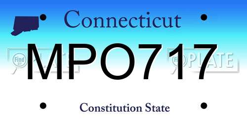MPO717 Connecticut License Plate