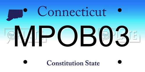 MPOB03 Connecticut License Plate