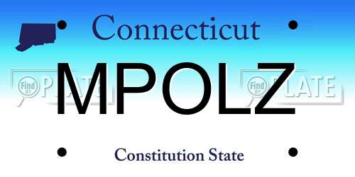 MPOLZ Connecticut License Plate