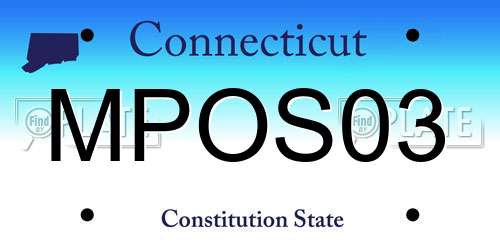 MPOS03 Connecticut License Plate