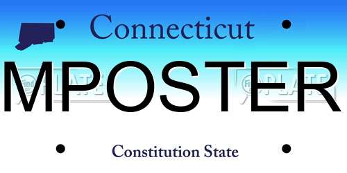 MPOSTER Connecticut License Plate