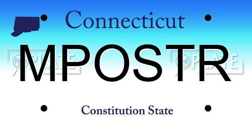 MPOSTR Connecticut License Plate