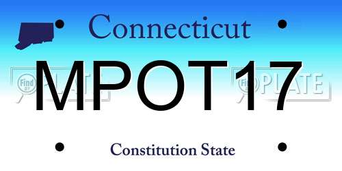 MPOT17 Connecticut License Plate