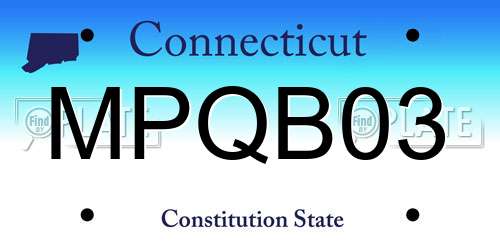 MPQB03 Connecticut License Plate