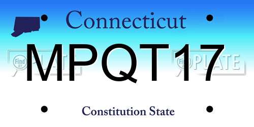 MPQT17 Connecticut License Plate