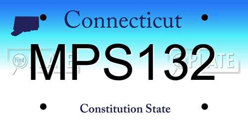 MPS132 Connecticut License Plate