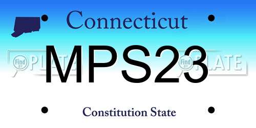 MPS23 Connecticut License Plate