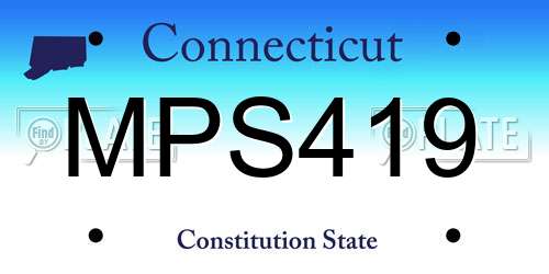 MPS419 Connecticut License Plate