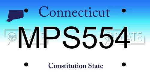 MPS554 Connecticut License Plate
