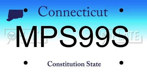 MPS99S Connecticut License Plate