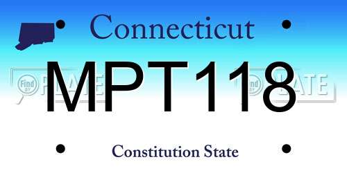 MPT118 Connecticut License Plate