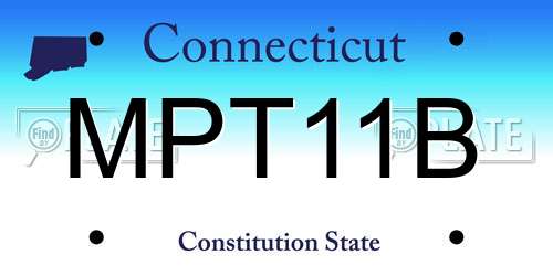 MPT11B Connecticut License Plate