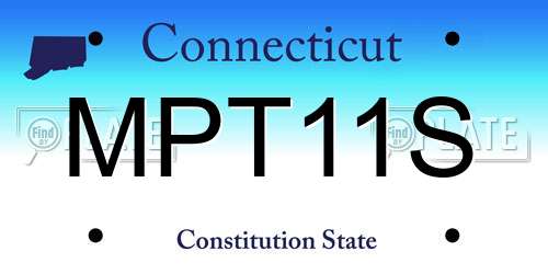 MPT11S Connecticut License Plate