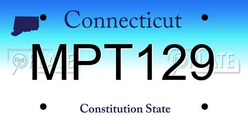 MPT129 Connecticut License Plate