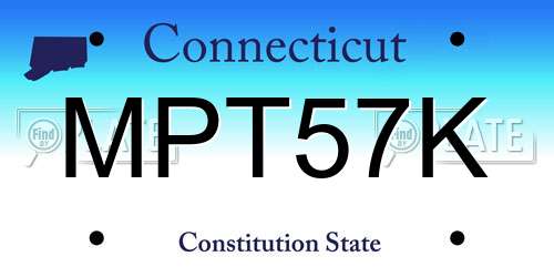 MPT57K Connecticut License Plate