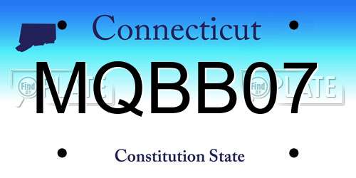 MQBB07 Connecticut License Plate