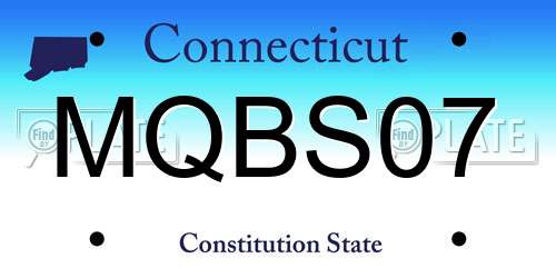 MQBS07 Connecticut License Plate