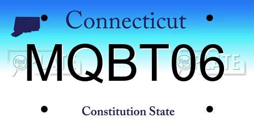 MQBT06 Connecticut License Plate