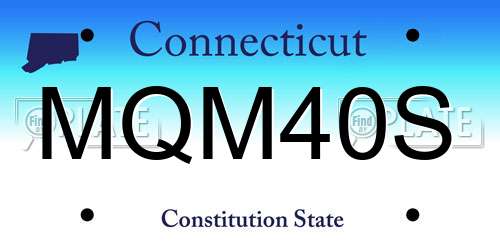 MQM40S Connecticut License Plate