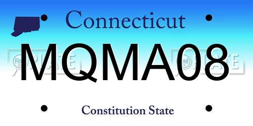MQMA08 Connecticut License Plate