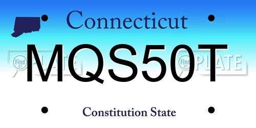 MQS50T Connecticut License Plate