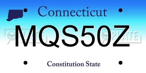 MQS50Z Connecticut License Plate