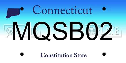 MQSB02 Connecticut License Plate