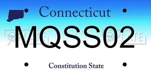 MQSS02 Connecticut License Plate