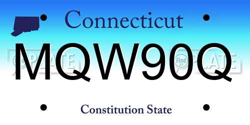 MQW90Q Connecticut License Plate