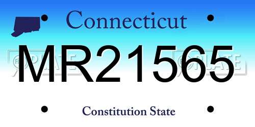 MR21565 Connecticut License Plate