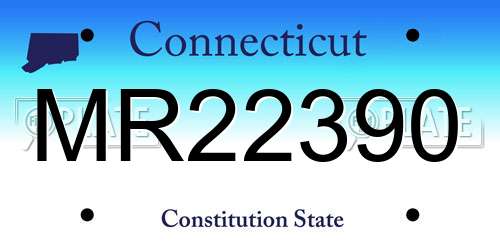 MR22390 Connecticut License Plate