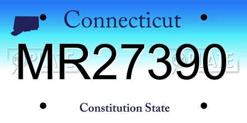 MR27390 Connecticut License Plate