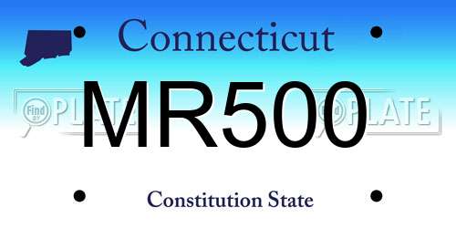 MR500 Connecticut License Plate