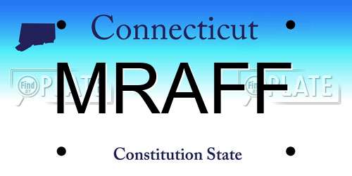 MRAFF Connecticut License Plate